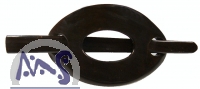 Horn Haarspange schwarz mit Stab schwarz