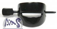Horn Haarspange schwarz mit Stab