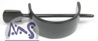 Horn Haarspange schwarz mit Stab