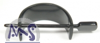 Horn Haarspange schwarz mit Stab