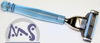 Rasierset Nico Acrylglas blau