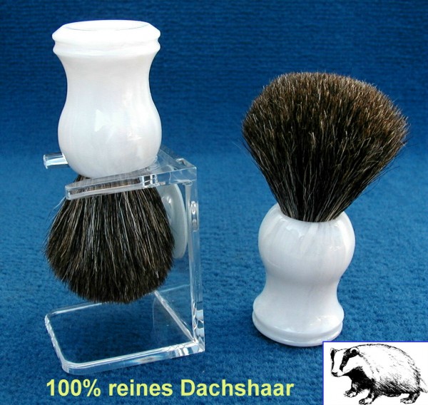 Rasierpinsel Uwe Dachshaar mit Halter