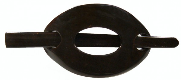 Horn Haarspange schwarz mit Stab schwarz